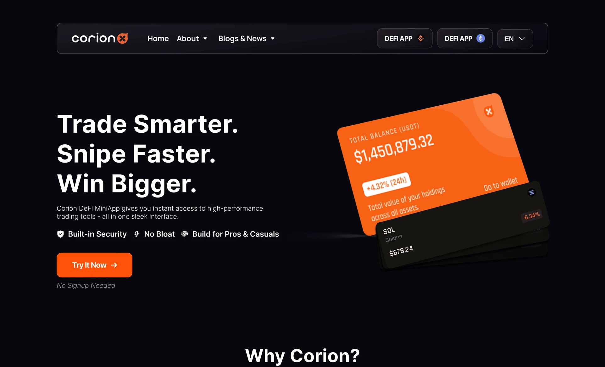 After: the redesigned site